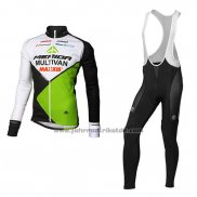 2016 Fahrradbekleidung Multivan Merida Grun und Wei Trikot Langarm Tragerhose