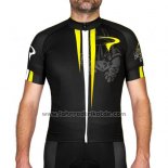 2016 Fahrradbekleidung Pinarello Gelb und Shwarz Trikot Kurzarm und Tragerhose