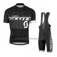 2016 Fahrradbekleidung Scott Wei und Shwarz Trikot Kurzarm und Tragerhose