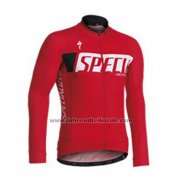 2016 Fahrradbekleidung Specialized Wei und Rot Trikot Langarm und Tragerhose