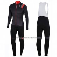 2016 Fahrradbekleidung Sportful Shwarz Trikot Langarm und Tragerhose