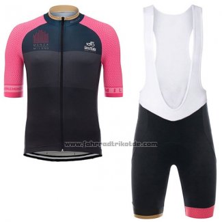 2017 Fahrradbekleidung Giro d'Italia Monza Milano Braun Trikot Kurzarm und Tragerhose