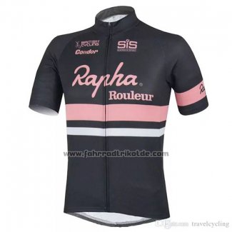 2018 Fahrradbekleidung Rapha Shwarz Trikot Kurzarm und Tragerhose