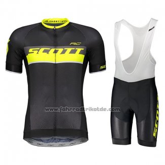 2018 Fahrradbekleidung Scott Rc Gelb Trikot Kurzarm und Tragerhose