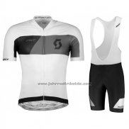 2018 Fahrradbekleidung Scott Rc Grau Wei Trikot Kurzarm und Tragerhose