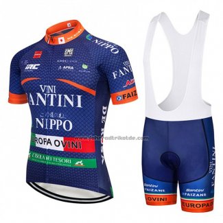 2018 Fahrradbekleidung Vini Fantini Tief Blau Trikot Kurzarm und Tragerhose