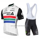 2019 Fahrradbekleidung Dimension Data Champion Afrika Trikot Kurzarm und Tragerhose