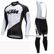 2019 Fahrradbekleidung Ktm Shwarz Wei Trikot Langarm und Tragerhose