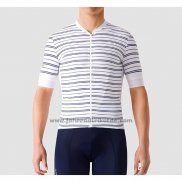 2019 Fahrradbekleidung La Passione Stripe Wei Trikot Kurzarm und Tragerhose