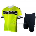 2019 Fahrradbekleidung Nalini Shwarz Hell Grun Trikot Kurzarm und Tragerhose