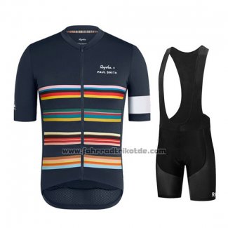 2019 Fahrradbekleidung Paul Smith Rapha Dunkel Blau Trikot Kurzarm und Tragerhose