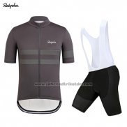 2019 Fahrradbekleidung Rapha Dunkel Grau Trikot Kurzarm und Tragerhose