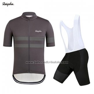 2019 Fahrradbekleidung Rapha Dunkel Grau Trikot Kurzarm und Tragerhose