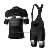 2020 Fahrradbekleidung Castelli Shwarz Wei Trikot Kurzarm und Tragerhose