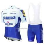 2020 Fahrradbekleidung Deceuninck Quick Step Wei Azul Trikot Kurzarm und Tragerhose