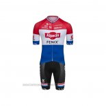 2021 Fahrradbekleidung Alpecin Fenix Champion Niederlande Trikot Kurzarm und Tragerhose