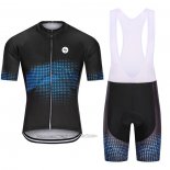 2021 Fahrradbekleidung Steep Shwarz Blau Trikot Kurzarm und Tragerhose