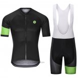 2021 Fahrradbekleidung Steep Shwarz Grun Trikot Kurzarm und Tragerhose