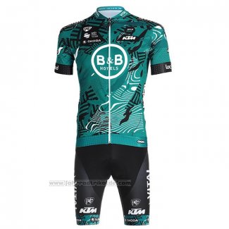 2021 Fahrradbekleidung Vital Concept-BB Hotels Grun Trikot Kurzarm und Tragerhose(1)