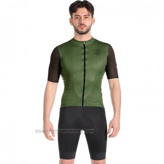 2022 Fahrradbekleidung Campagnolo Grun Trikot Kurzarm und Tragerhose