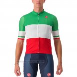 2023 Fahrradbekleidung Italien Grun Wei Rot Trikot Kurzarm und Tragerhose
