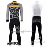 2010 Fahrradbekleidung Livestrong Grau Trikot Langarm und Tragerhose