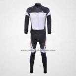 2011 Fahrradbekleidung Giordana Wei und Shwarz Trikot Langarm und Tragerhose