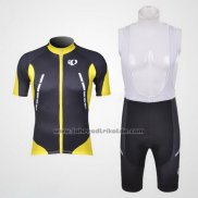 2011 Fahrradbekleidung Pearl Izumi Shwarz und Gelb Trikot Kurzarm und Tragerhose