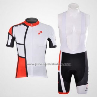 2012 Fahrradbekleidung Pinarello Rot und Wei Trikot Kurzarm und Tragerhose