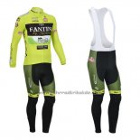 2013 Fahrradbekleidung Vini Fantini Grun und Shwarz Trikot Langarm und Tragerhose