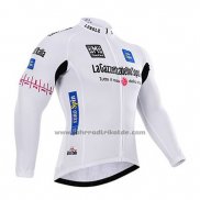 2015 Fahrradbekleidung Giro d'Italia Wei Trikot Langarm und Tragerhose