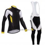 2015 Fahrradbekleidung Northwave Shwarz und Gelb Trikot Langarm und Tragerhose