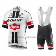 2016 Fahrradbekleidung Giant Alpecin Wei und Rot Trikot Kurzarm und Tragerhose