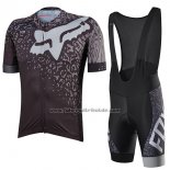 2017 Fahrradbekleidung Fox Ascent Comp Grau Trikot Kurzarm und Tragerhose