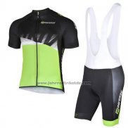 2017 Fahrradbekleidung Inverse Shwarz und Grun Trikot Kurzarm und Tragerhose