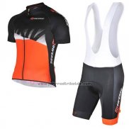 2017 Fahrradbekleidung Inverse Shwarz und Orange Trikot Kurzarm und Tragerhose