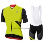 2017 Fahrradbekleidung Sportful R&d Ultraskin Grun und Shwarz Trikot Kurzarm und Tragerhose