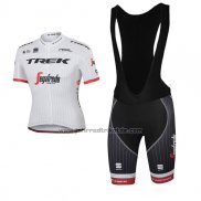 2017 Fahrradbekleidung Trek Segafredo Wei Trikot Kurzarm und Tragerhose