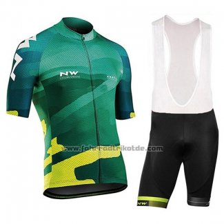 2018 Fahrradbekleidung Northwave Blade Grun Trikot Kurzarm und Tragerhose