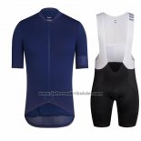 2018 Fahrradbekleidung Ralph Blau Tief Trikot Kurzarm und Tragerhose