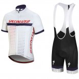 2018 Fahrradbekleidung Specialized Wei Rot Volett Trikot Kurzarm und Tragerhose