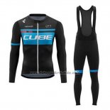 2020 Fahrradbekleidung Cube Blau Shwarz Trikot Langarm und Tragerhose