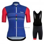 2020 Fahrradbekleidung Rapha Rot Blau Trikot Kurzarm und Tragerhose