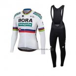 2020 Fahrradbekleidung UCI Weltmeister Bora Wei Trikot Langarm und Tragerhose