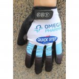 2020 Omega Quick Step Langfingerhandschuhe Radfahren Blau Wei