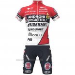 2021 Fahrradbekleidung Androni Giocattoli Rot Trikot Kurzarm und Tragerhose