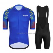 2021 Fahrradbekleidung Ralph Blau Trikot Kurzarm und Tragerhose