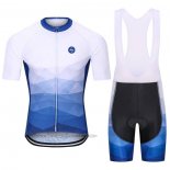 2021 Fahrradbekleidung Steep Blau Trikot Kurzarm und Tragerhose