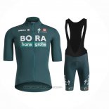 2024 Fahrradbekleidung Bora-Hansgrone Grun Trikot Kurzarm Und Tragerhose