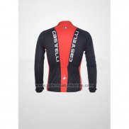 2011 Fahrradbekleidung Castelli Shwarz und Rot Trikot Langarm und Tragerhose